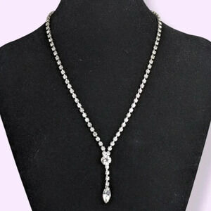 (2/$20) Vintage Rhinestone Lariat Necklace